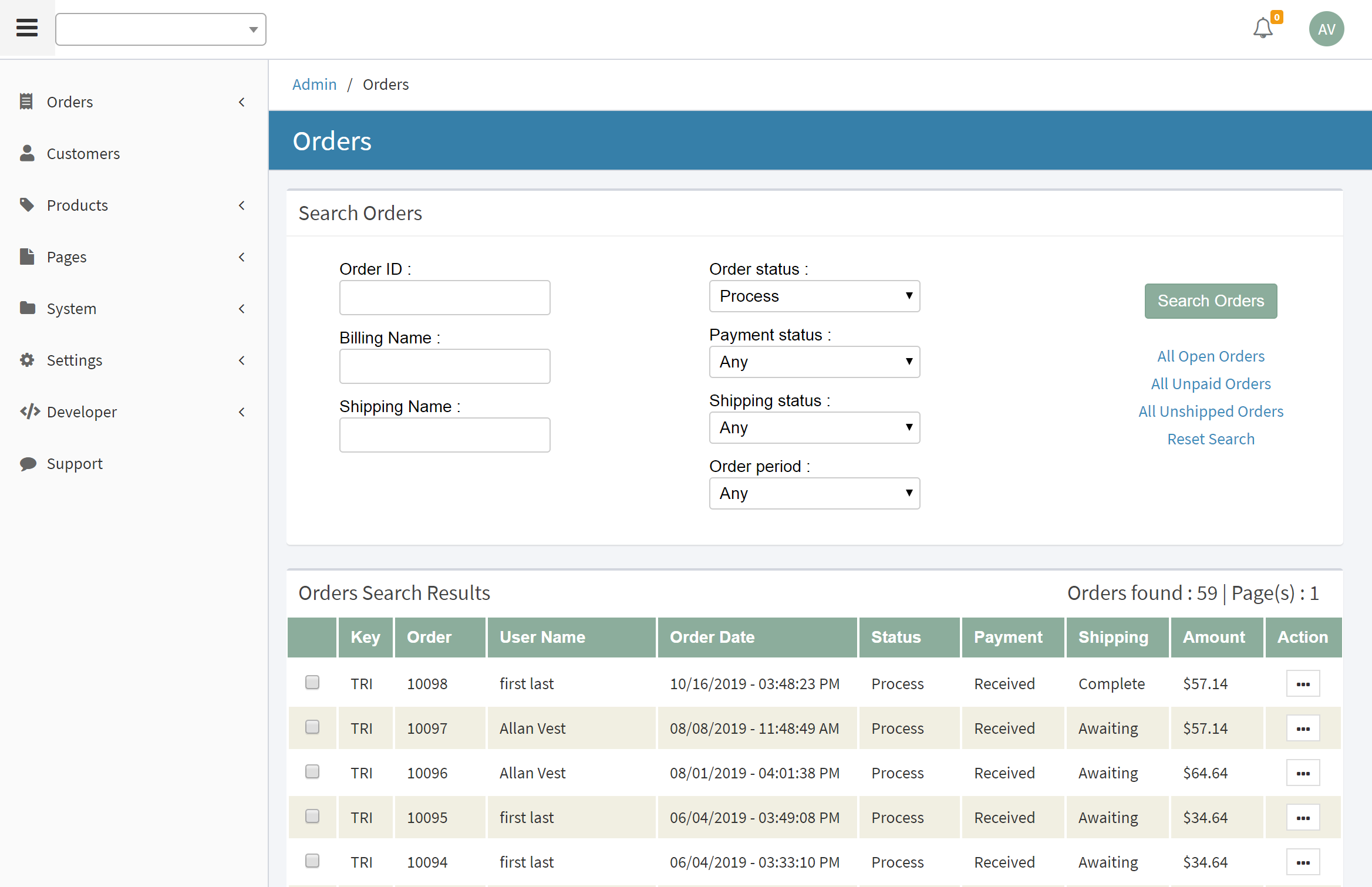 Admin Store Factory V6 : Gestion commerciale – KUVJYE